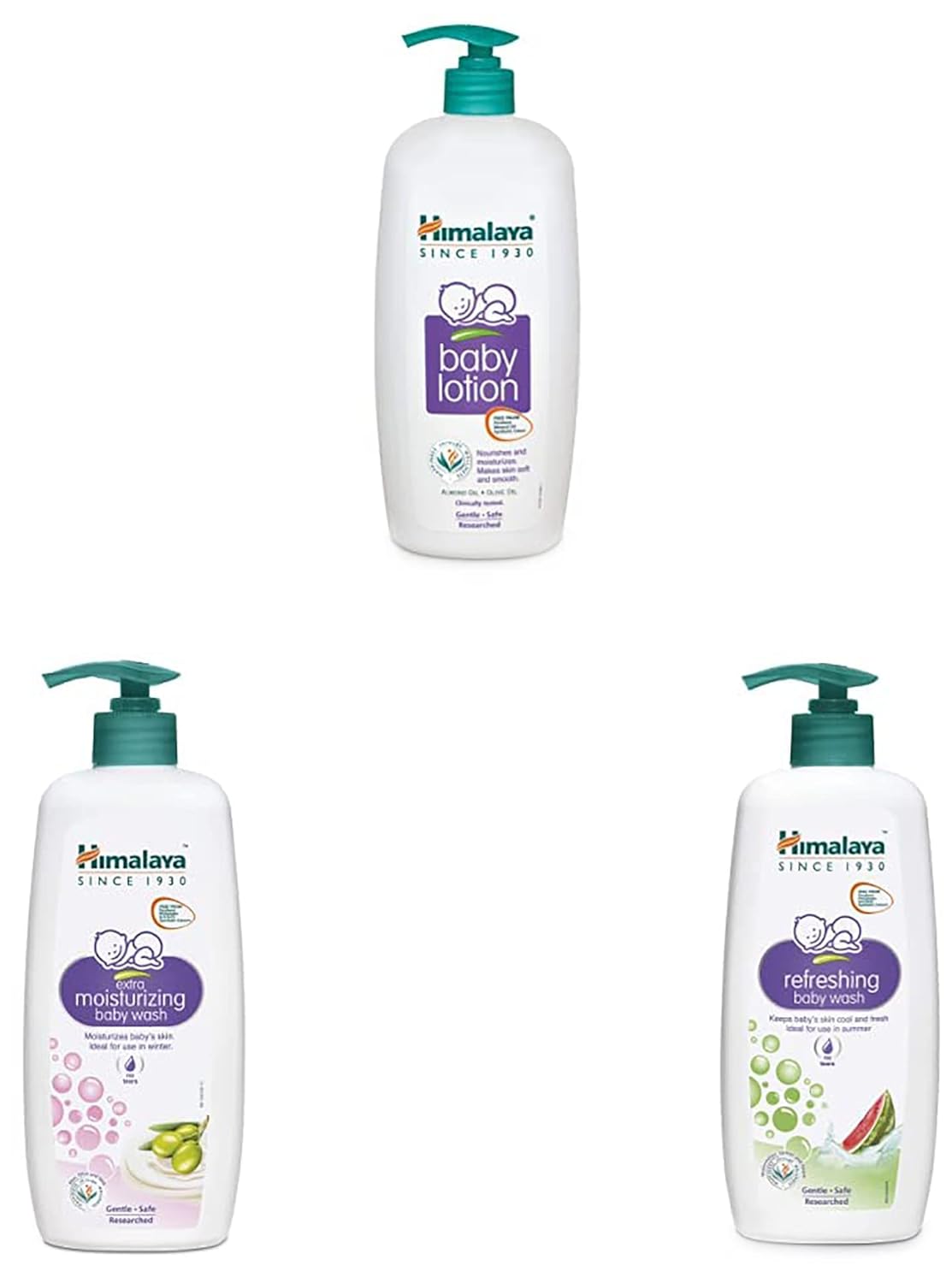 Himalaya Baby Lotion 700ml & Extra Moisturizing Baby Wash, 400 ml & Refreshing Baby Wash 400 ml Himalaya Baby Lotion 700ml & Extra Moisturizing Baby Wash, 400 ml & Refreshing Baby Wash 400 ml
