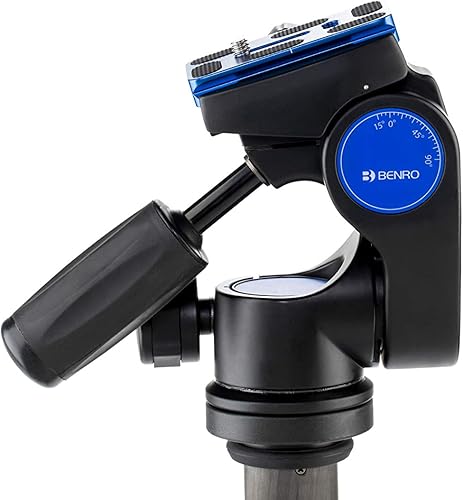 Miniatura 6 de Benro Panhead de 3 vías cabezal de trípode profesional de aluminio con placa de liberación rápida Arca-Swiss, control independiente de