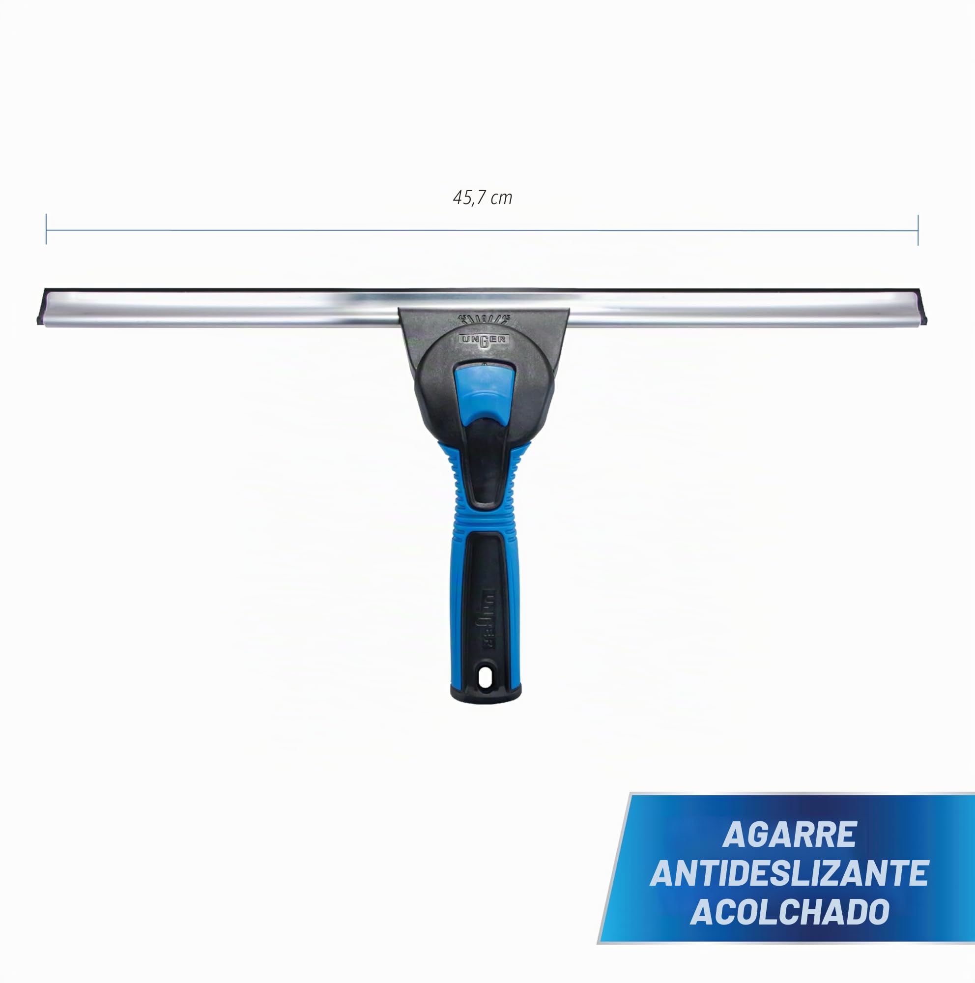 Unger Professional 18” Swivel Window & Glass Cleaning Squeegee with EZ Change - Cleaning Supplies, Squeegee for Window Cleaning, Streak Free Results, Clean Large Windows, Easy Rubber Replacement
