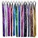 DANSEE 48" Hair Tinsel 7200+ Glitter Strands Extensions 12 Colors Set Sparkling & Shiny Fairy Hair Dazzle Glitter Extensions Heat Resistant Synthetic Party Highlights Bling Hairpiece Kit