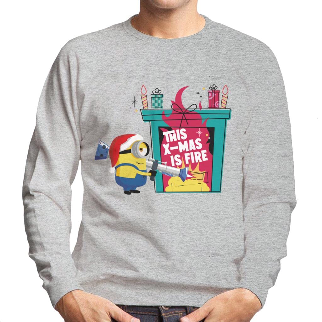 All+Every Minions Christmas This Xmas is Fire Men's Sweatshirt