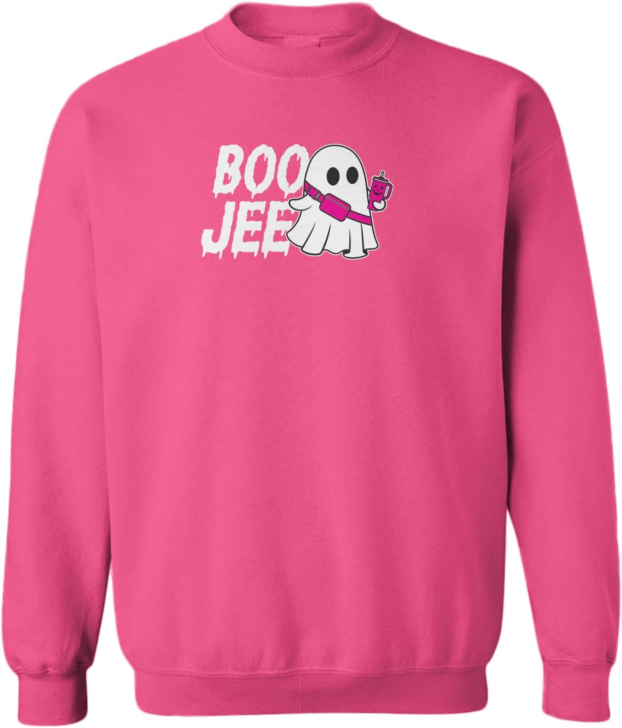 Haase Unlimited BooJee Ghost - Funny Halloween Spooky Toddler Fleece Crewneck Sweater