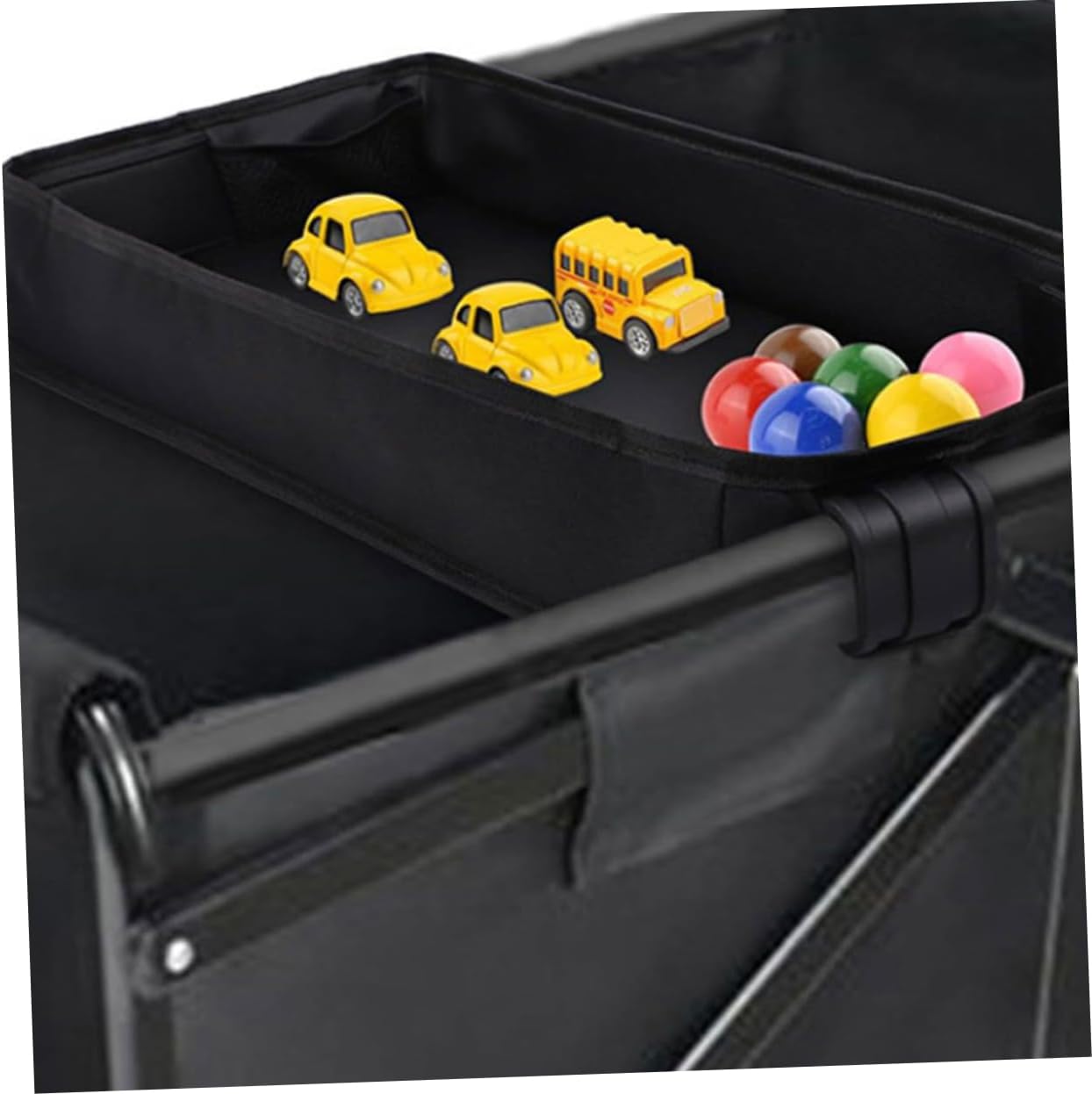 Milisten Stroller Tray Holder Snack Tray Cup Organizer Phone Holder Clip Design for Carriage Lightweight Portable Accessory Black