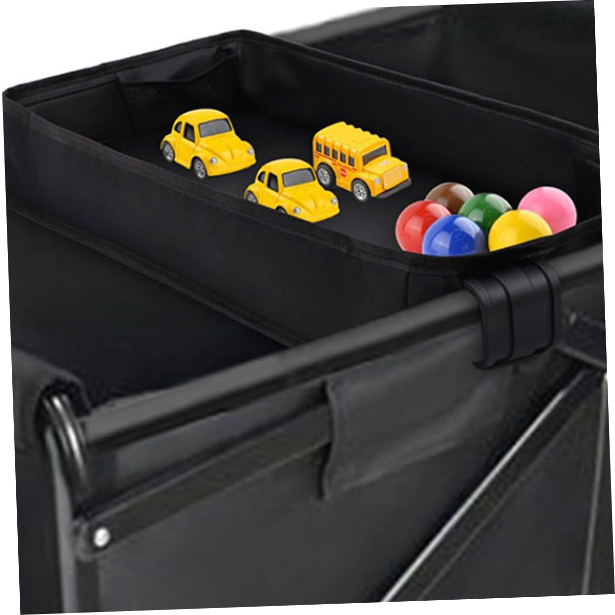 UPKOCH Plateau à Goûter Toile pour Poussette, Organisateur à Clipser Léger et Portable, Stabilité Renforcée Noir pour Voyage | Organisateur de Collations, pour Bébé et Tout-petit, Design Luxueux, Usage Voyage, Accessoire de Repas