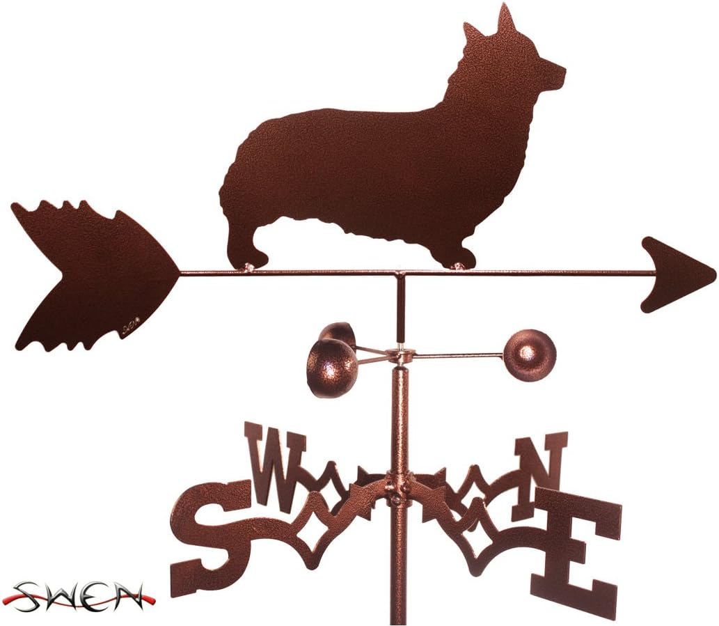 SWEN Products Hand Made Welsh Corgi Pembroke Dog Side Mount Weathervane ~New~