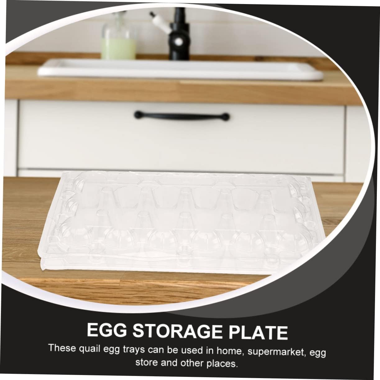 40pcs Egg Box for Kitchen Quail Egg Container Shape Design Storage Trays for Camping Picnic