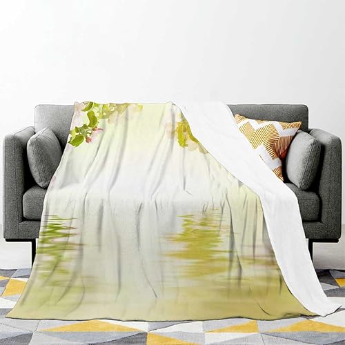 Miniatura 2 de Throw Blankets for Living Room Green Floral Creative Mantas Personalizadas Decorative 30inch X 40inch