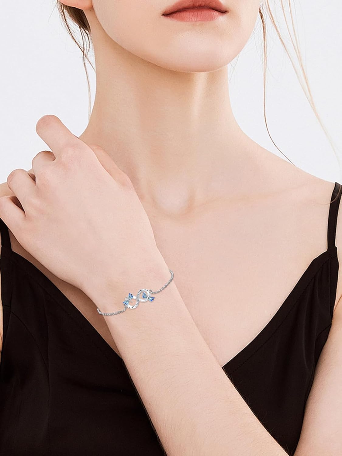 Dorunmo Turtle/Bee Sunflower/Dragonfly Bracelet 925 Sterling Silver Infinity Bracelet Mother’s Day Birthday Jewelry Gifts for Women Wife Girlfriend Mom Her - Image 3