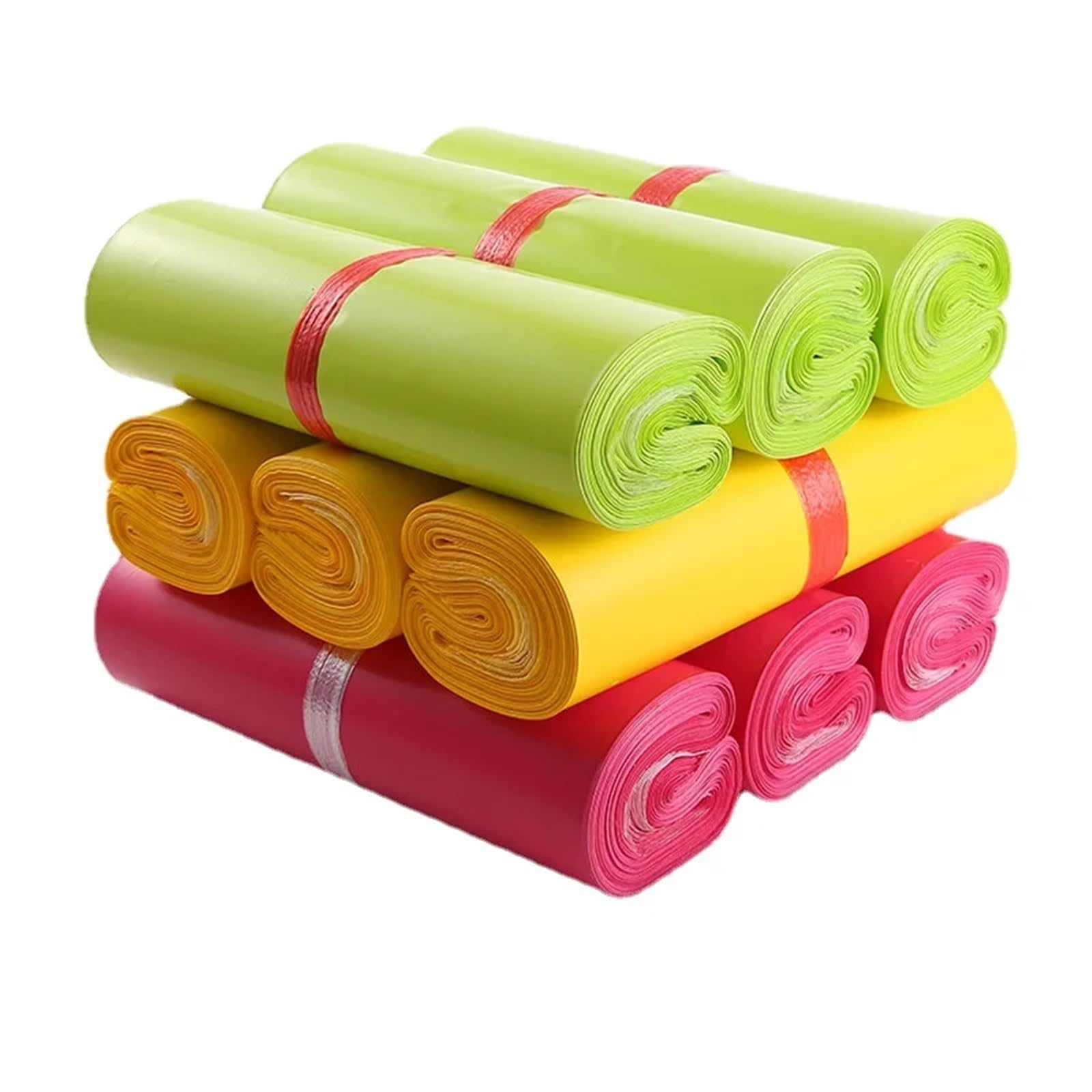 Buste Per Spedizioni 100 pz/lotto Bianco Corriere Busta Busta Espressa Borse contenitore Sacchetti Postali Sigillo Autoadesivo PE Sacchetto di Plastica Imballaggio di Spedizione(Yellow,25 35cm)