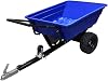 ATV Trailer Garden Transportation Tow Tipping Quad Farm Horses Heavy Duty Tractor Dump Utility Cart Off-Road Tyres 295kg Blue