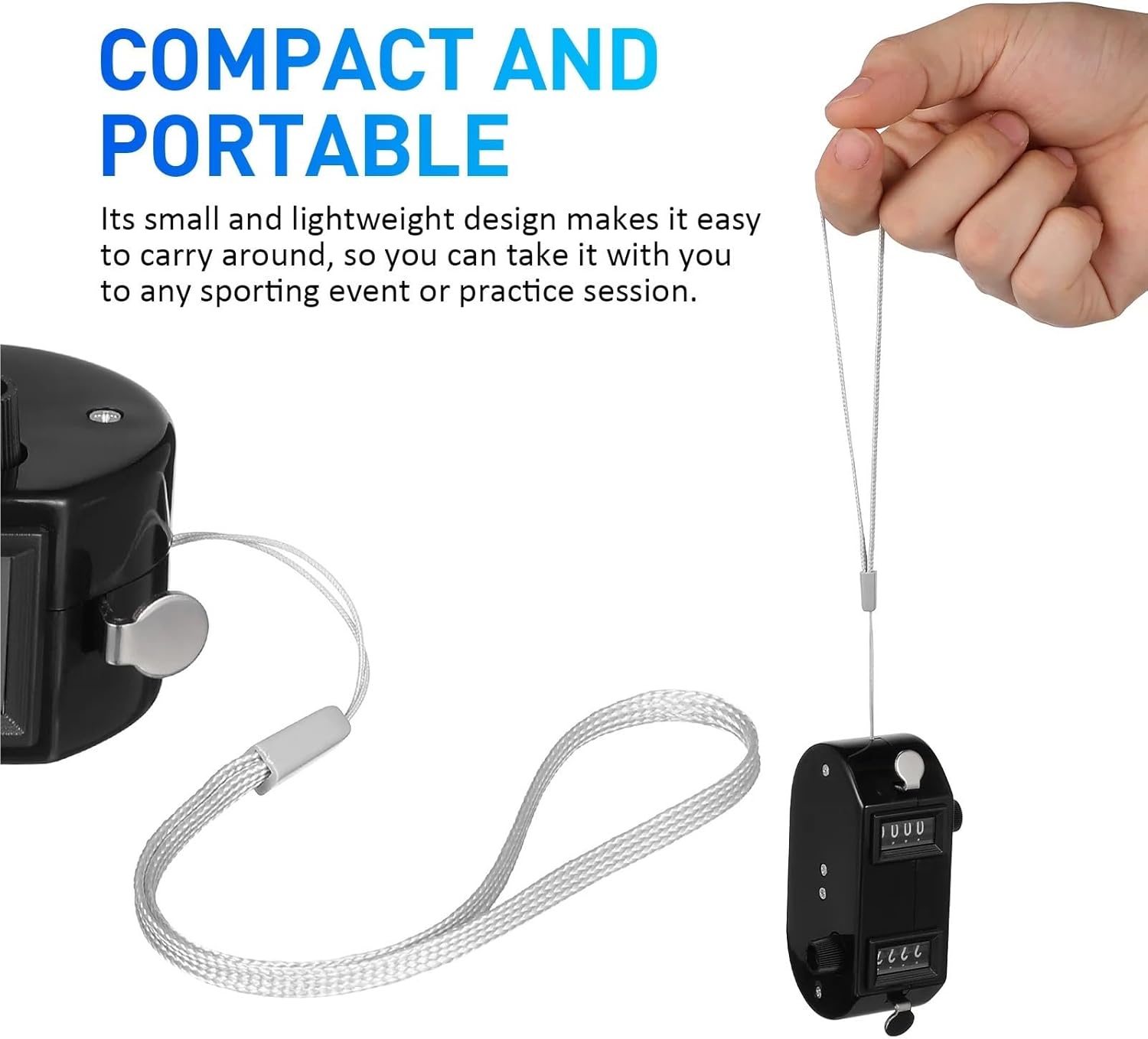 Golf Stroke Counter 3 Pcs Dual Counting Function 4 Digit Mechanical Handheld Tally Clicker for Sports Score Tracking Golf Fishing Baseball Pitch Lap