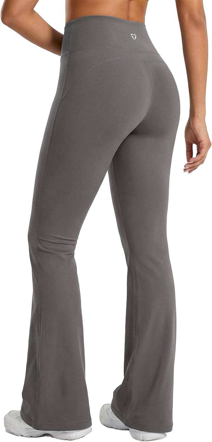TomTiger Flare Leggings for Women Bootcut Yoga Pants with Tummy Control High-Waisted and Wide Leg