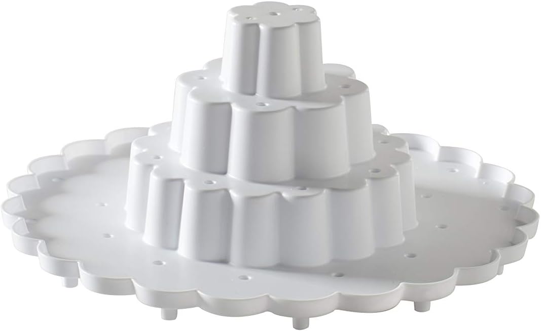 Nordic Ware 50008 Tiered Cake Pop Display Stand, Holds 37 pieces, White