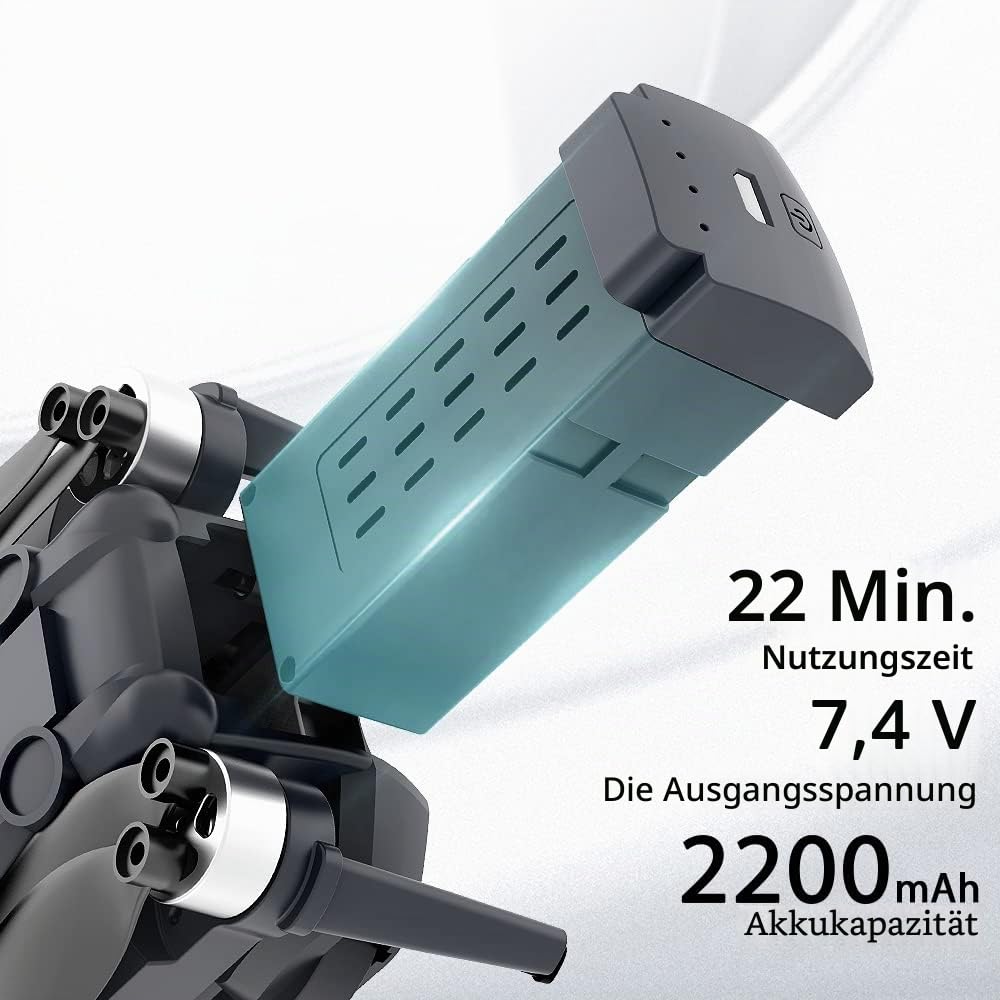 KF106 MAX Drohne mit Kamera 4K HD, 360 Grad Laser Hindernis Vermeidung, 3-Achsen Gimbal, 22 Minuten Flugzeit, GPS Folge mir, Intelligente Rückkehr