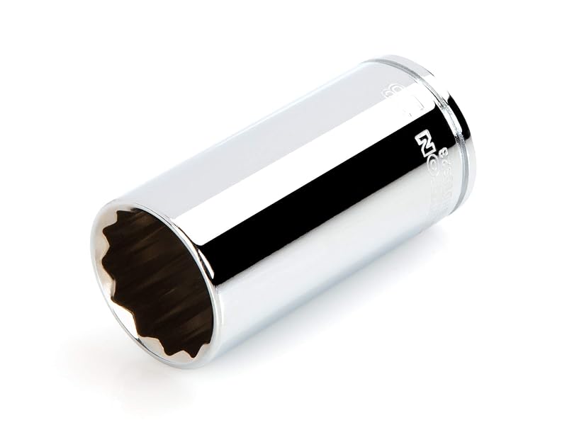 Soquete Estriado Profundo TEKTON 23 mm com Encaixe Quadrado de 9,5 mm (3/8 pol.) SHD13323, 12 Pontos