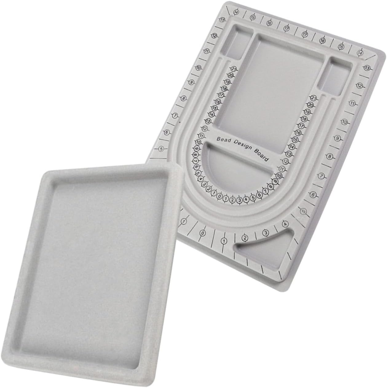 NOLITOY 2pcs Bead Design Board Trays for Jewelry Making Necklace Measurement Board Non-Slip Surface for DIY Beaded Bracelets and Necklaces