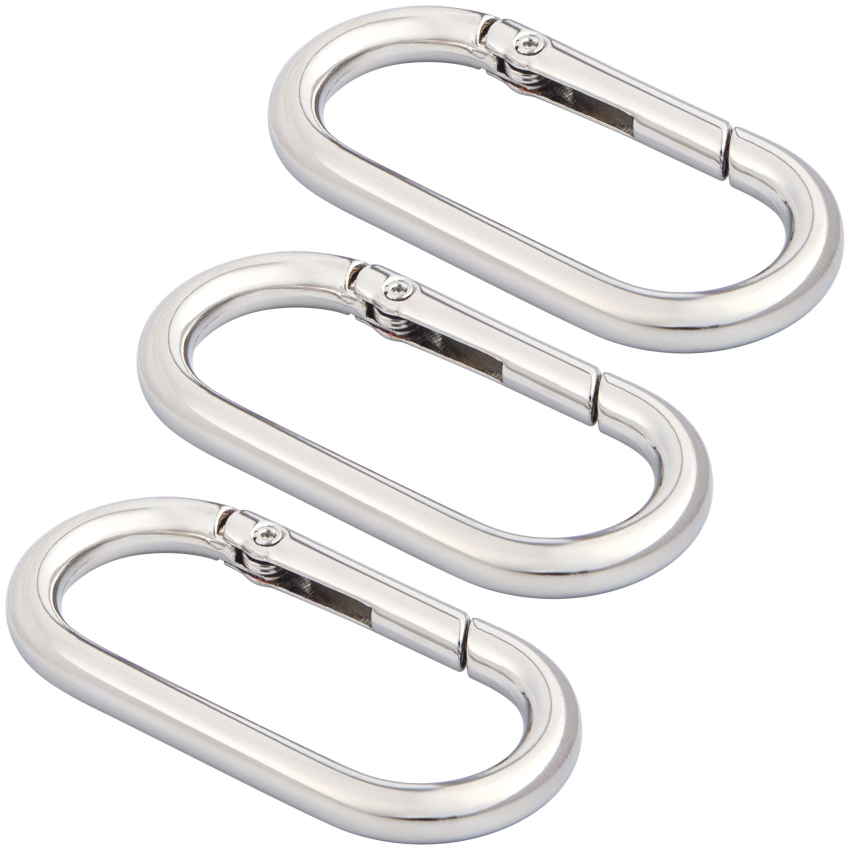 Oval Spring Ring Clips, Metal Keyring Purse Clip