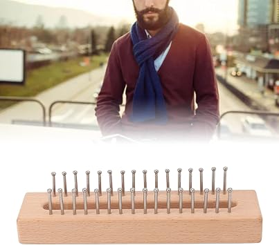 DIY Hand Tools Knitting Loom Wooden Square Knitting Board DIY Hand Knitting Tools Sewing Accessories Scarf Knitting Loom for Scarves Hats
