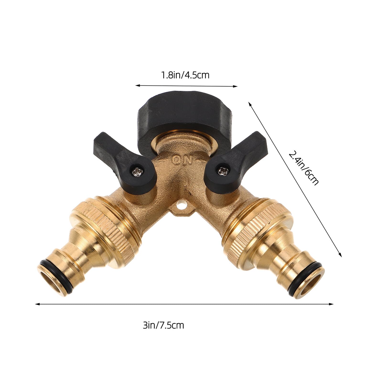 Homoyoyo Sdoppiatore y per Tubo Flessibile Acqua Deviatore per Tubo Flessibile in Rame Adattatore da Giardino Collegamento Rapido per Uso Esterno Connettore y per da Giardino Corpo in Rame