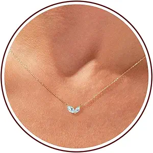 Birthstone Necklace for Women Dainty Gold Necklace with 2 Birthstone Christmas Stocking Stuffers Teen Girl Gifts Trendy Stuff Birthday Gift Moms 2025 Graduation Gift Adjustable Anniversary Jewelry for Daughter Girlfriend Friend