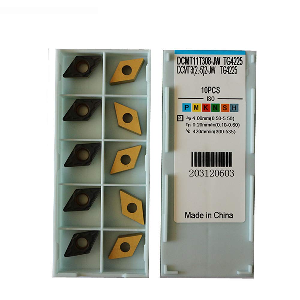 50P DCMT11T308-JW TG4225 Series CNC herramienta de corte de torno de metal ranurado inserto de carburo para SDJCR/L SDUCR/L soporte de herramientas