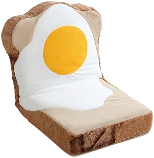 Amazon | 目玉焼き食パン座椅子（日本製）ふわふわのクッションで