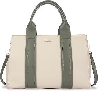 Fastrack Frosted Mint satchel| Women’s Pebbled Faux-Leather Satchel | Dual Compartments, Centre Zip Divider & dual carry o... Price In India