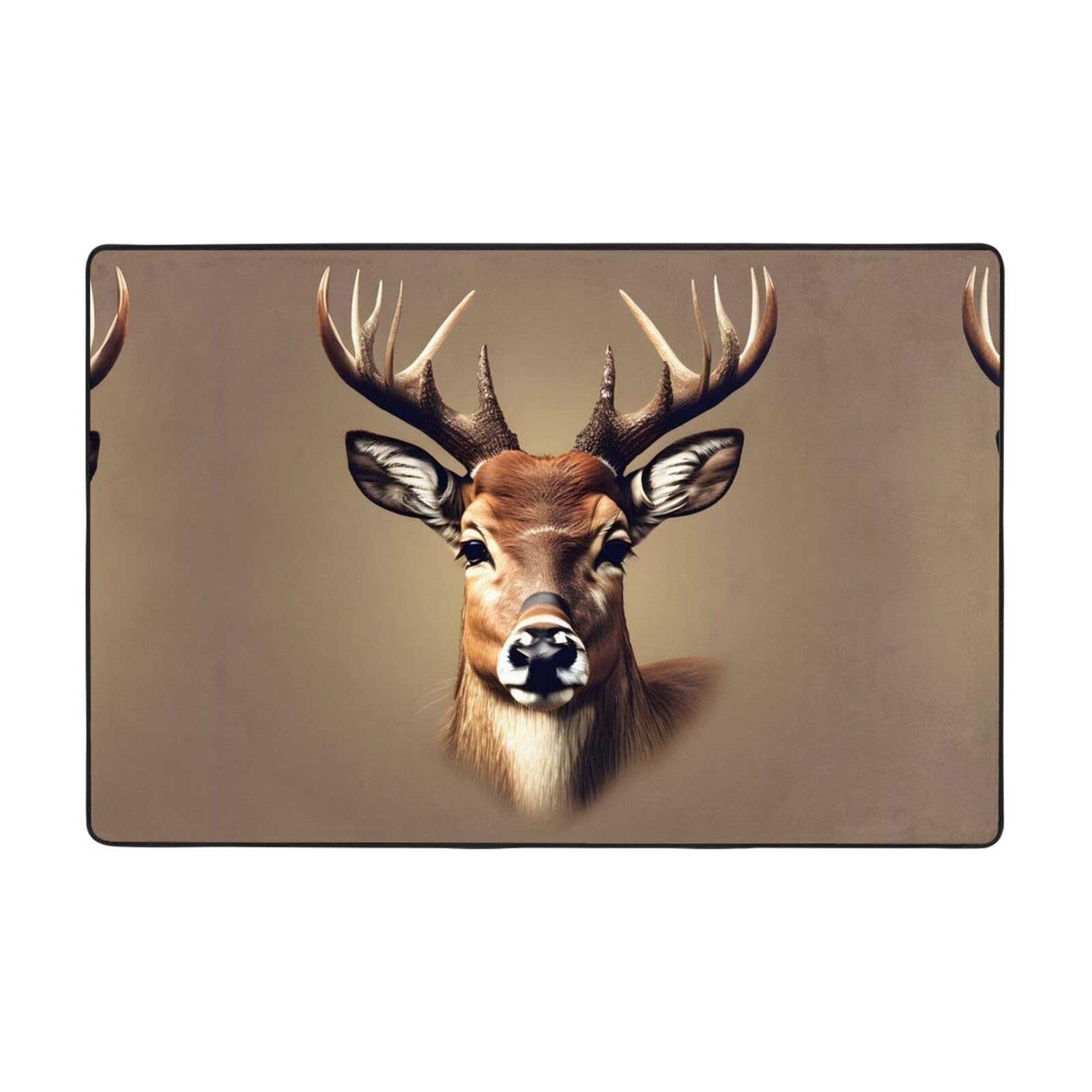 Tapis tête de cerf imprimé et ultra moelleux pour créer un coin lecture cosy au salon