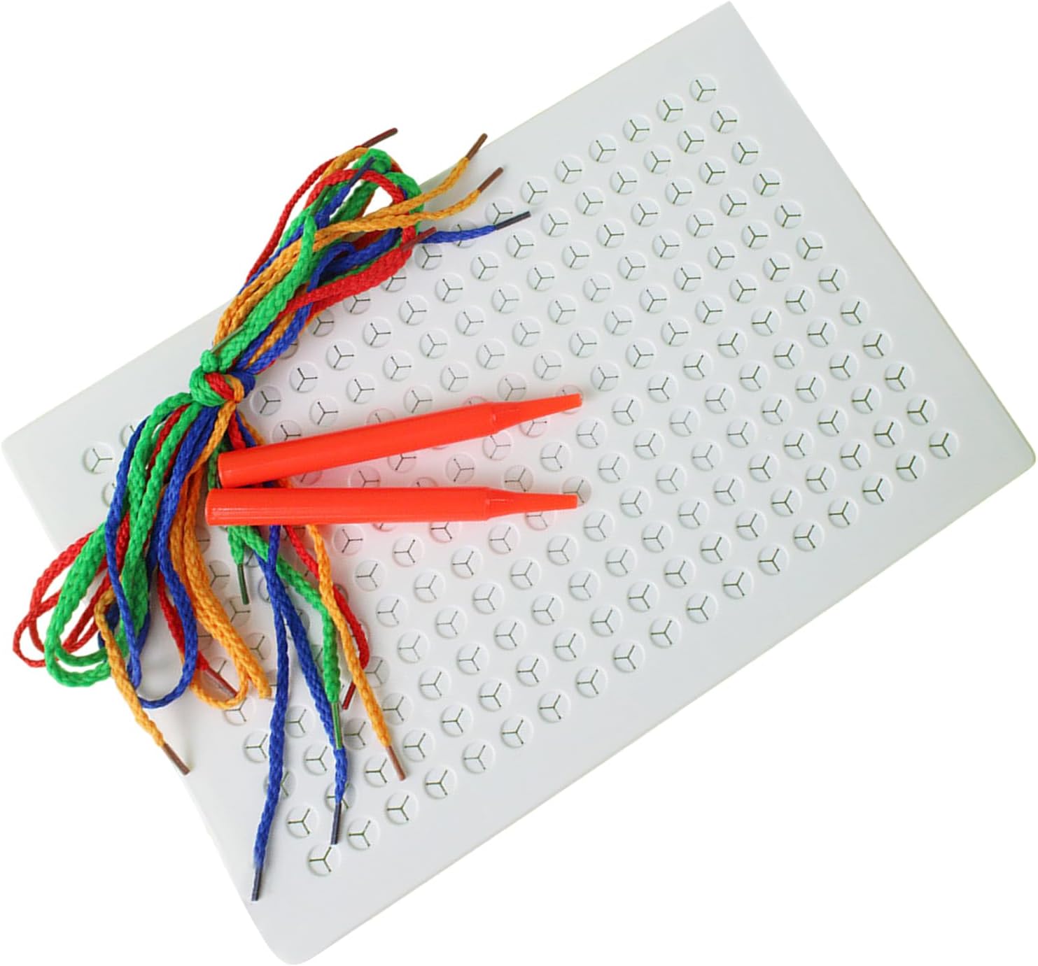 Threading Boards - String Weaving Stitching Board, Calm Down Activity Threading Toys with Colored Ropes for Girls, Boys, Kids, and, Educational Fine Motor Skills Development