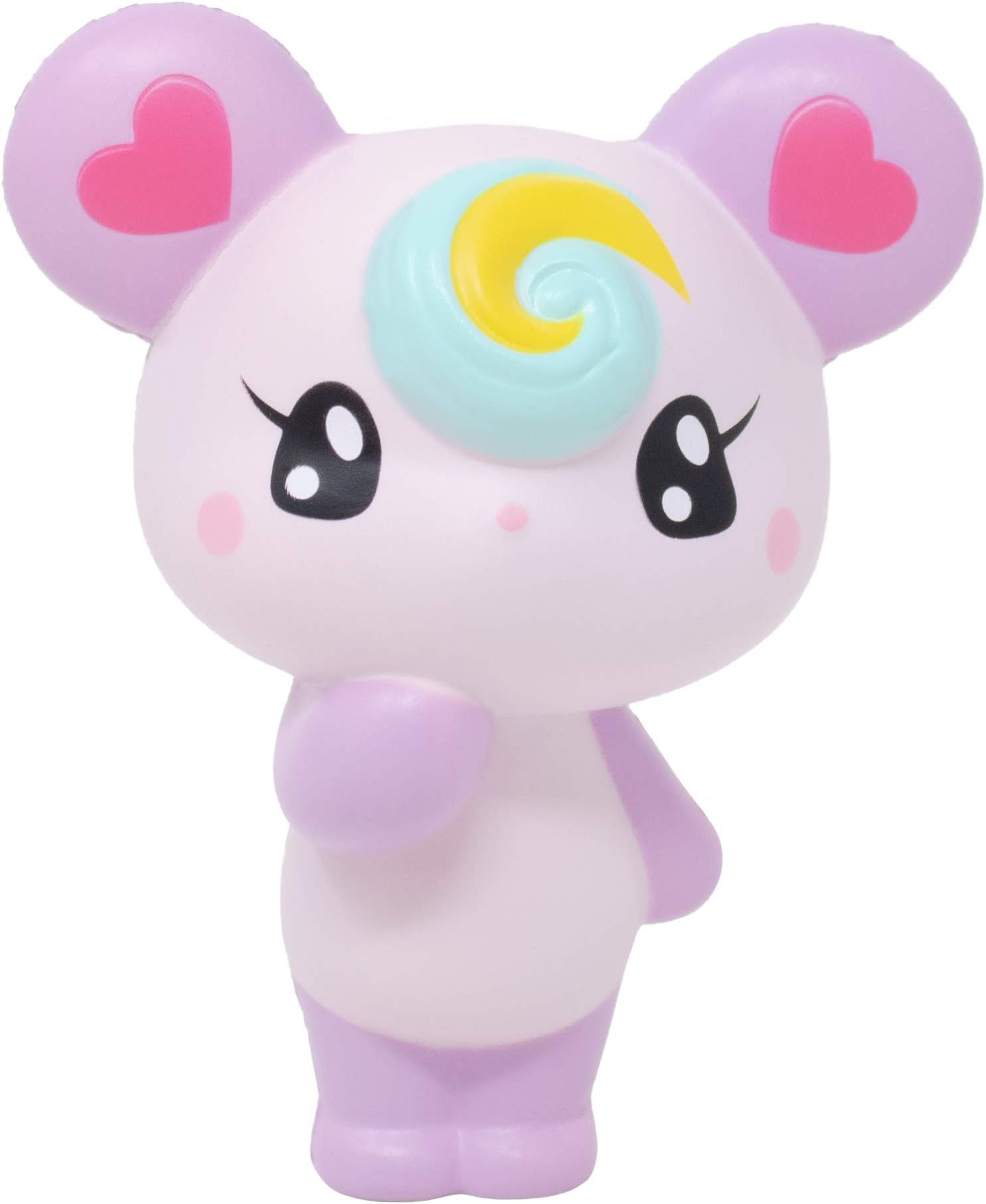 Lollipop Girl Bear Slow Rising Squishy Toy (Claire, Grape Scented, 4.7 Inch) [Kawaii Squishies for Party Favors, Stress Balls, Birthday Gifts]