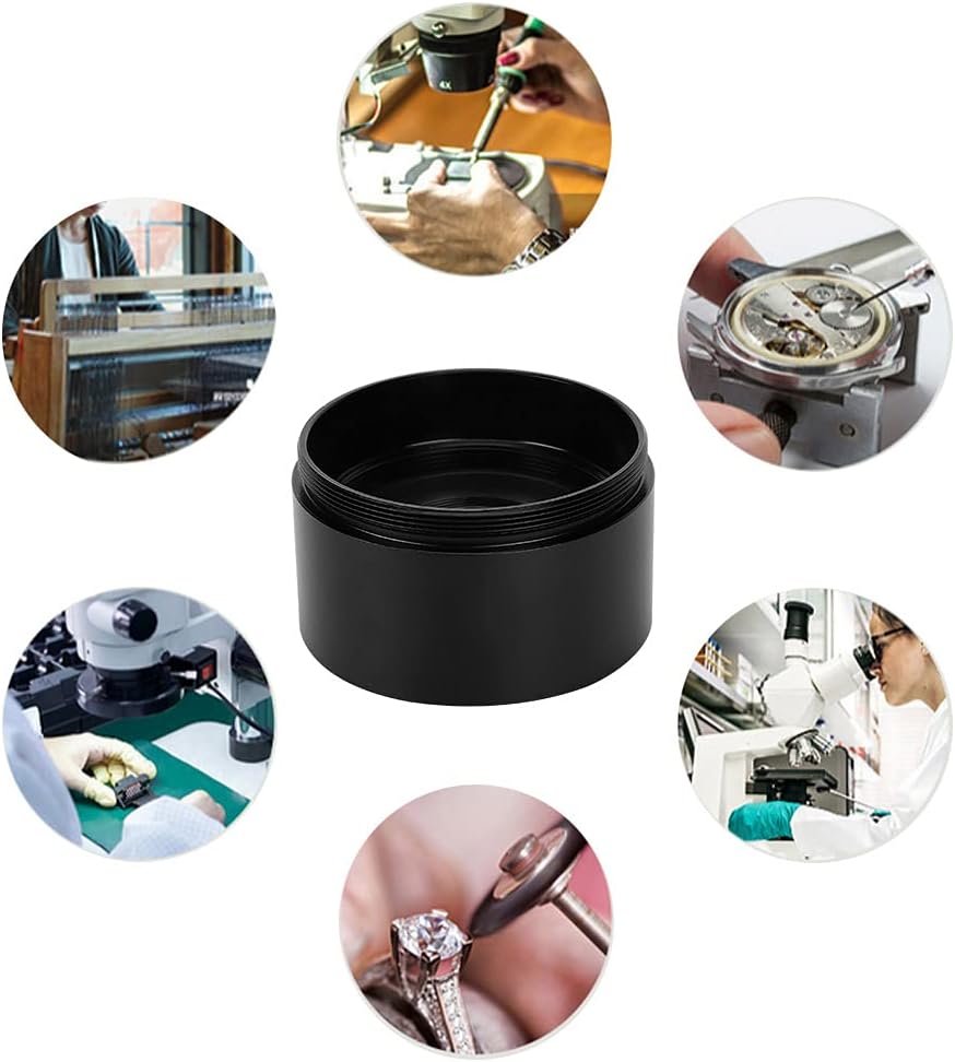 Auxiliary Objective Lens, Aluminum Alloy, WD45 1.5X Auxiliary Objective Lens Magnification Lens Stereo Microscope Accessories