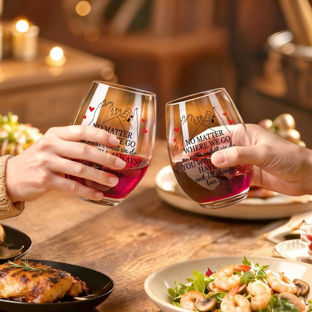 No Matter Where You Go No Matter What We Do Wine Glass, Elephant Going Away Long Distance Gifts for Women Friends Bestie Sisters, Friendship Wine Glass Gifts for Best Friend Sisters BFF - Image 5