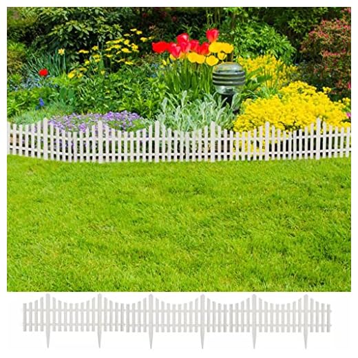Festnight 17 Piece Lawn Edgings Polypropylene Garden Landscape Edging Border Outdoor Flower Grass Plant Bed Fence Edging Decor for Yard, Lawn, Landscaping, Patio 32.8 ft