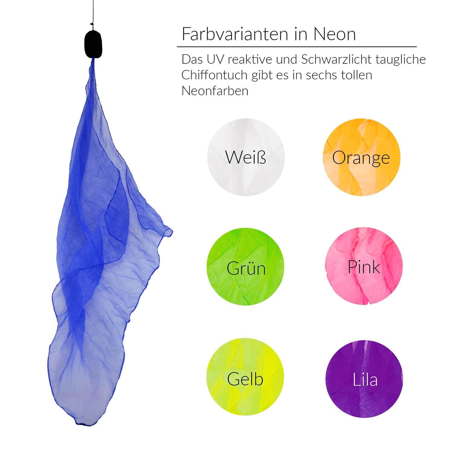 Diabolo Freizeitsport POI Luminous UV w kolorze niebieskim - Angel Wings Spinning Pois. Spiral Pois, Soft-Pois dla początkujących i profesjonalistów