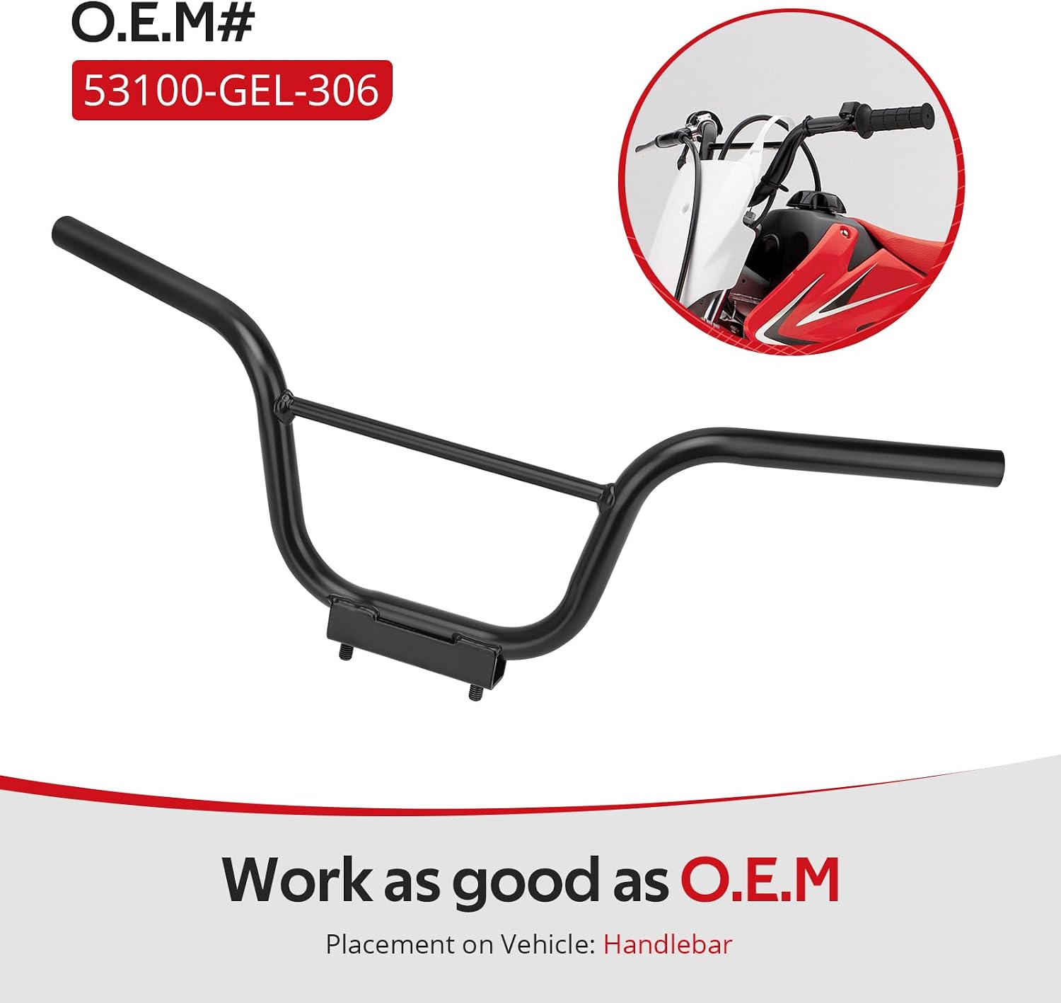 JAVIK Handlebar For Honda CRF50F 2013-2024 O.E.M# 53100-GEL-306