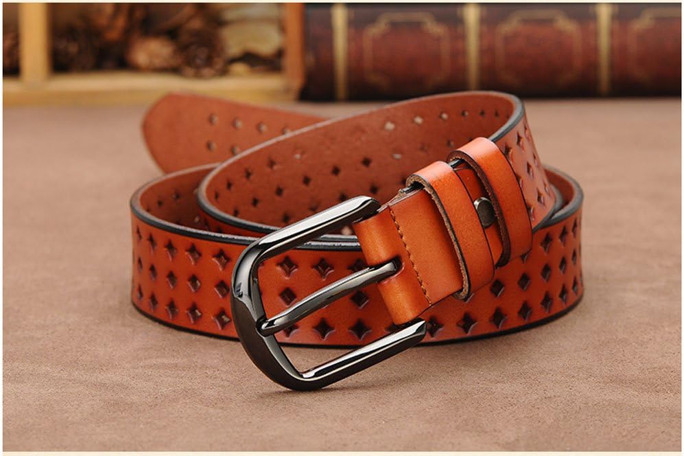 Hollow Leather Belts for Women, Soft Leather Womens Belts with Pin Buckle - Image 4