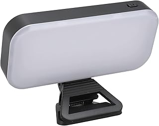 Video Conference Lighting Kit, Rechargeable Clip Fill Selfie Light, Webcam Lighting for Remote Working, 3 Light Modes, for Phone, Laptop, for Makeup, Selfie, Vlog