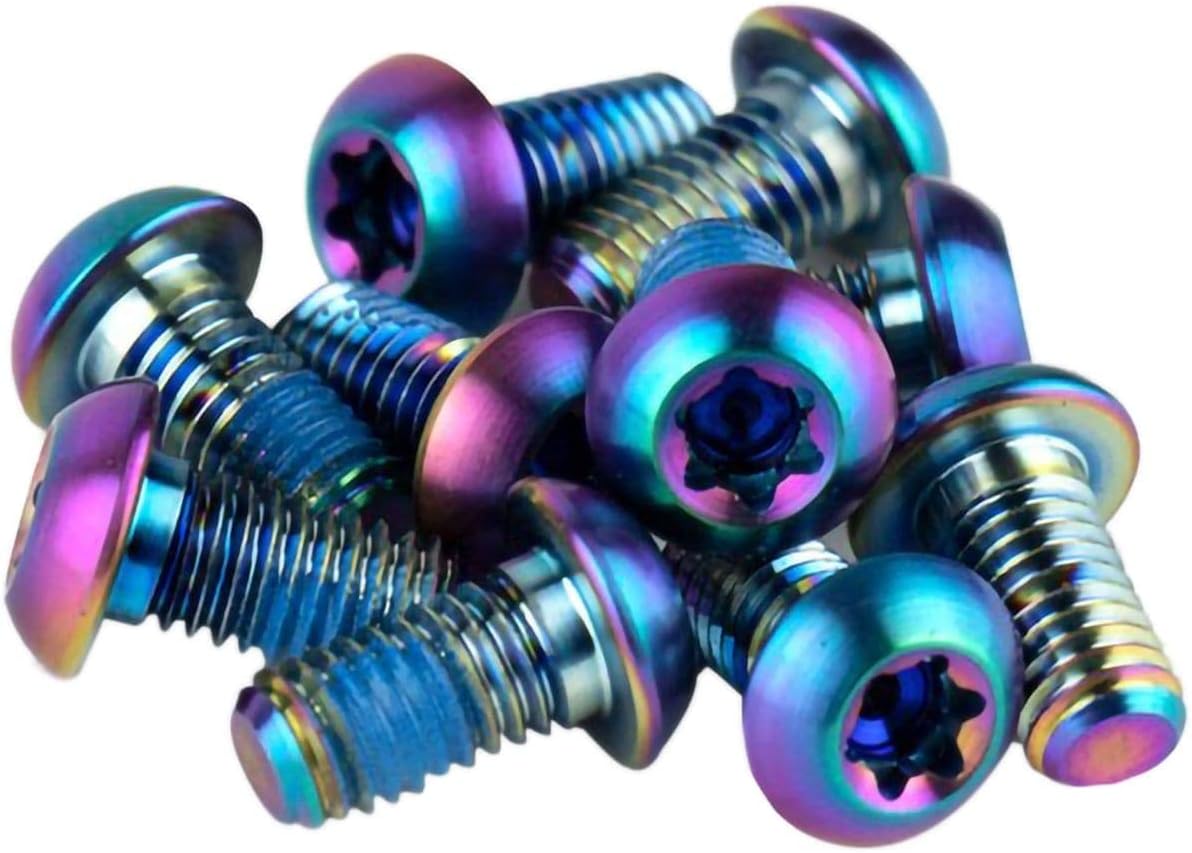 SRAM Titanium T25 Rotor Bolt Kit - Rainbow, Set of 12
