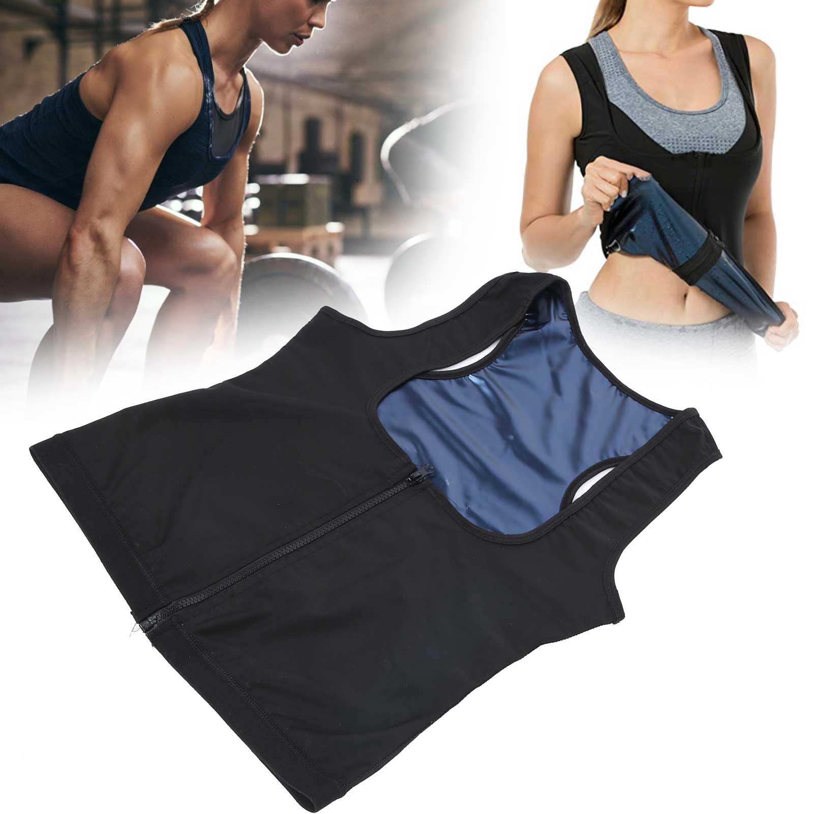 Corsetto da allenamento per donna, gilet con cerniera riscaldamento sudore canotta per sauna Body Shaper traspirante elastico bruciagrassi shapewear per dimagrire