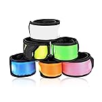 esonstyle 6 Pack LED Light Up Band Slap Bracelets, Night Safety Wrist Band for Cycling Walking Running Concert Camping Outdoor Sports