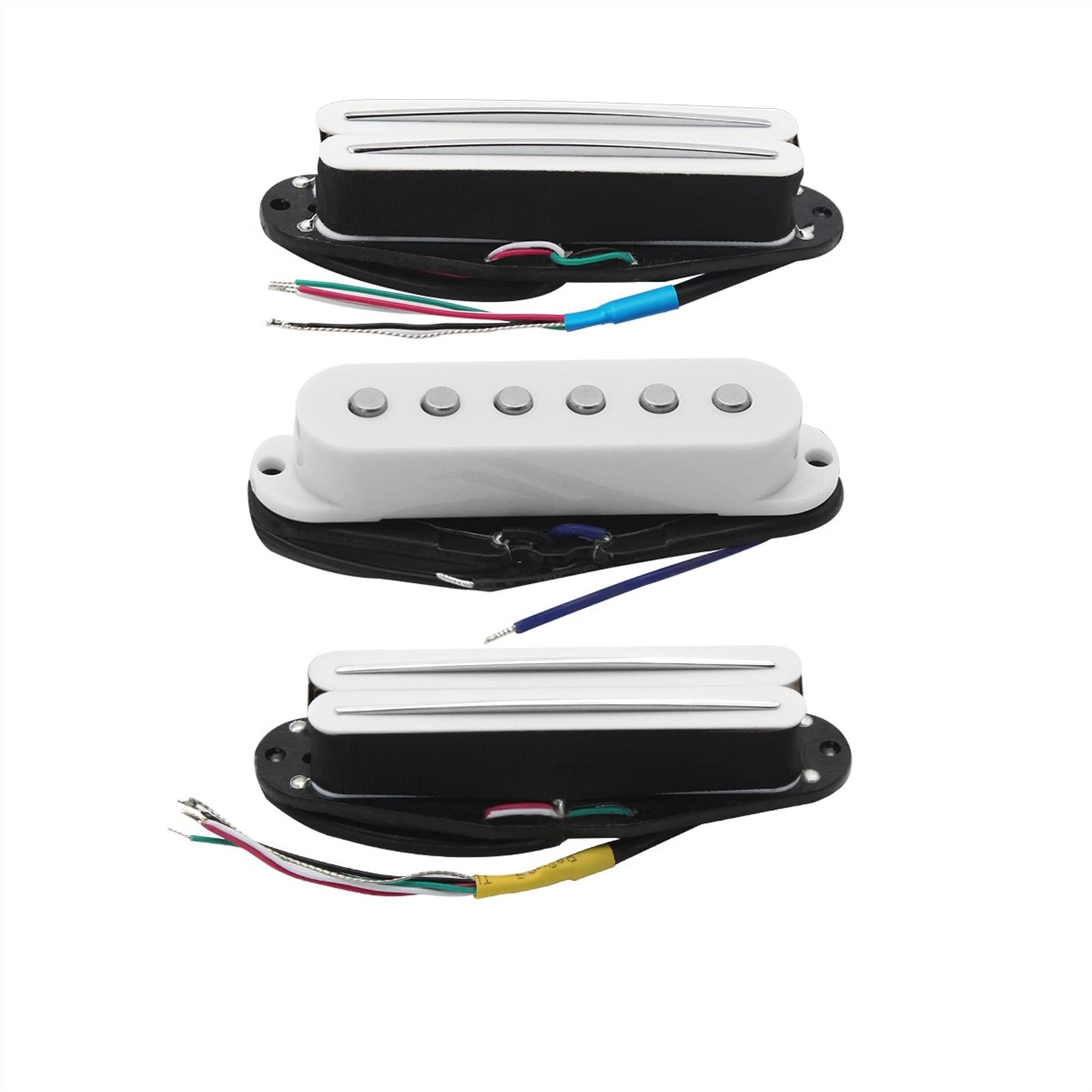 Humbuckers 3pcs White Alnico 5 SSS Establezca Pastillas Y Recogida De Una Sola Bobina para Piezas De Guitarra Eléctrica