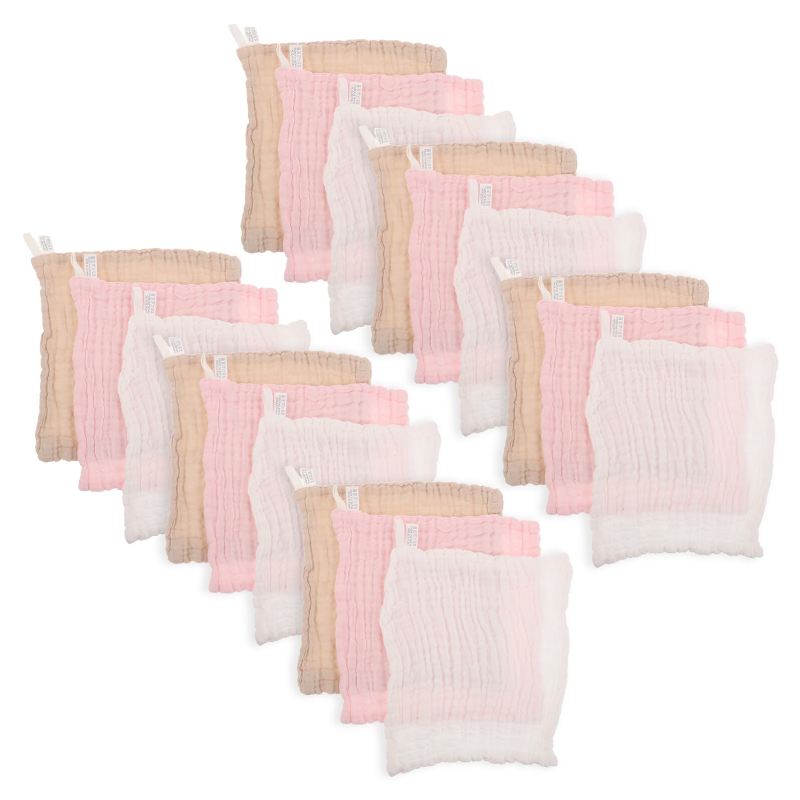 18 Piezas Paño de Algodón Puro para Ñiño de Seis Capas, Absorbente y Lavable a Máquina, Adecuado Cuidado Diario Baño del Recién Nacido