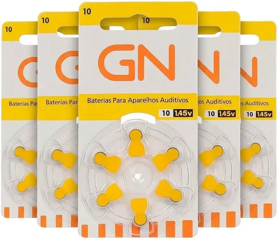 Pilha 10 Aparelho Auditivo GN - Kit Com 30 Bateria (PR70)
