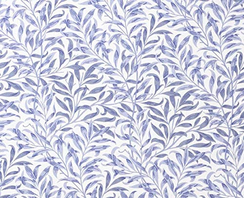 Laura's Beau William Morris Blue William Morris Willow Bough 147Cm (58") Round Cotton Floral Tablecloth