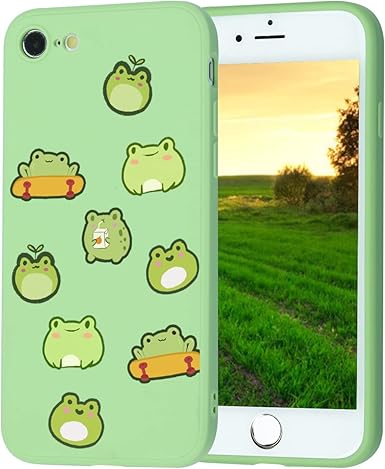 Amazon Com Compatible With Iphone Se 22 8 7 Frog Case Kawaii Green Doodle Frogs Cottagecore Aesthetic Cool Fun Fashion Design For Iphone Case Girl Boy Kids Silicone Case For Iphone Se 22 8 7 Cell Phones Accessories