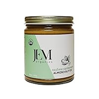 Vista 6 de JEM Organics Cashew Cardamom Sprouted Almond Nut Butter, Organic, All Natural,Gluten-Free, Vegan, Paleo, Keto Snack, 16 oz Jar, Single Pack