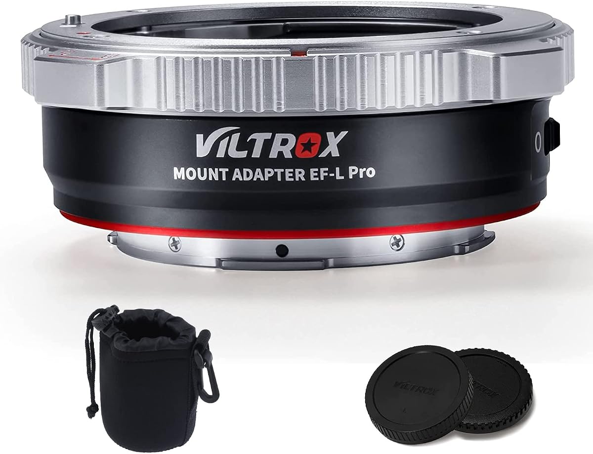 VILTROX EF-L Pro Auto Focus Lens Mount Adapter With Security Lock for Canon EF/EF-S to L Mount Camera - Compatible With Leica SL2, Lumix S1 S1H S5, Sigma fp L - Ideal for Large Lenses