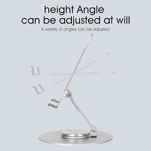 Miniatura 5 de Soporte giratorio para tableta de 360 grados, un soporte de computadora inteligente que puede emitir sonido de engranaje. Plegable hacia arriba y
