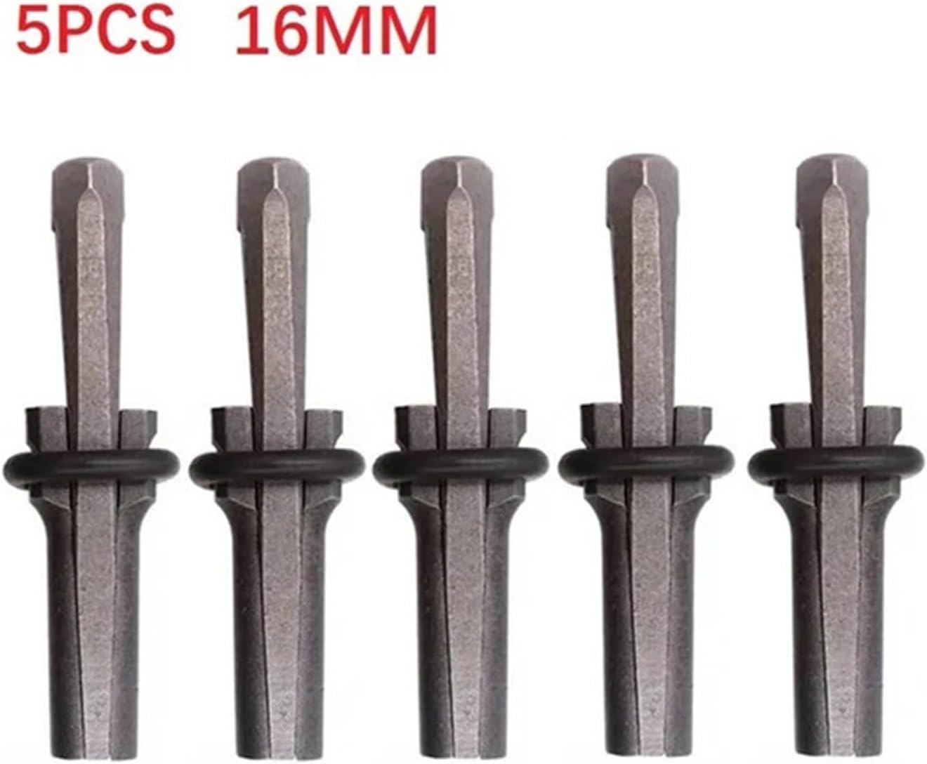1/5PCS Stone Splitting Tool Stone Splitter Metal Plug Wedges Concrete Rock Splitters Hand Tool 14/16/18mm Stone Chopper Chisels(16mm5pcs)