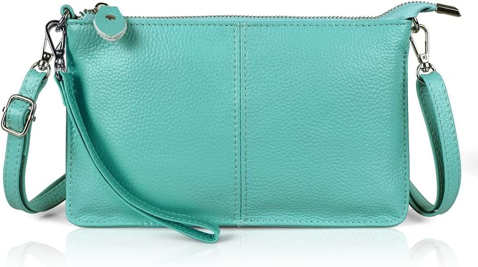 befen Genuine Leather Wristlet Clutch Wallet Purses Small Crossbody Bags for Women with RFID Blocking Card Slots